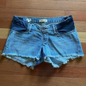 Madewell Maternity Relaxed Denim Jean Shorts